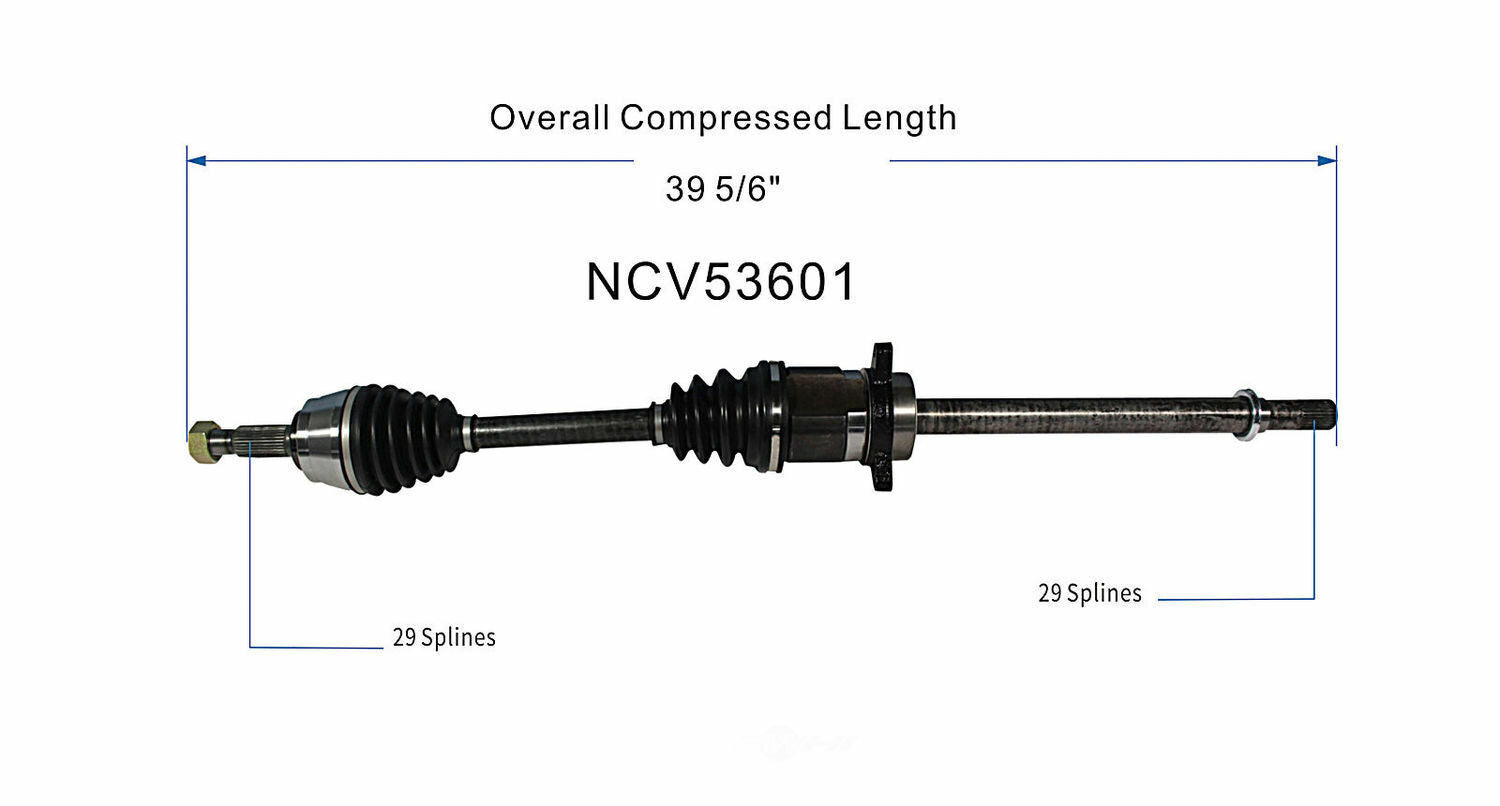 GSP North America NCV53601 CV Axle Assembly