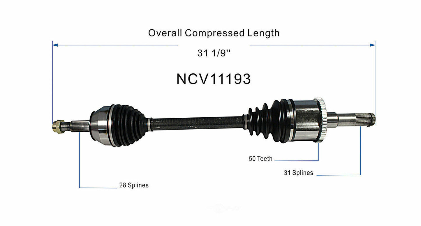 GSP North America NCV11193 CV Axle Assembly