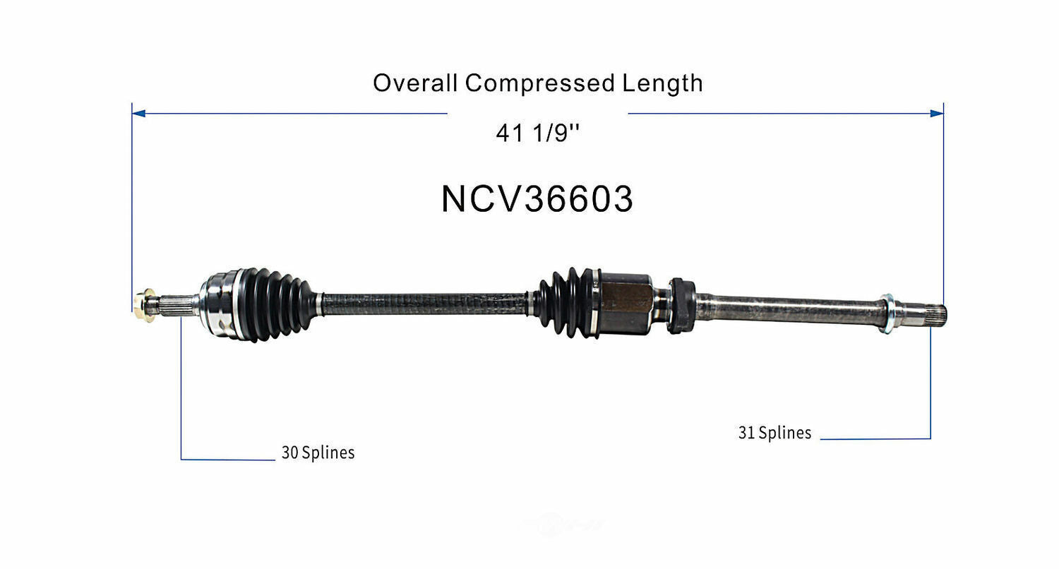 GSP North America NCV36603 CV Axle Assembly