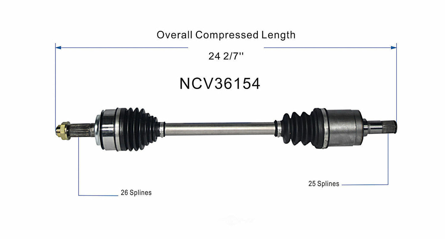 GSP North America NCV36154 CV Axle Assembly