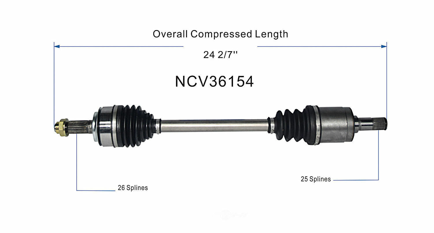 GSP North America NCV36154 CV Axle Assembly