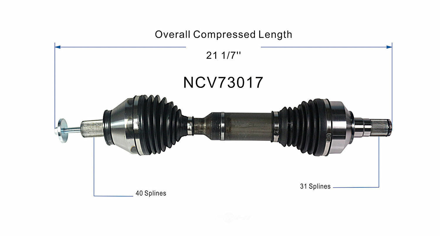 GSP North America NCV73017 CV Axle Assembly