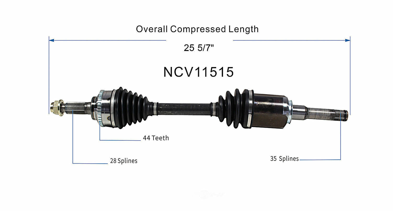 GSP North America NCV11515 CV Axle Assembly