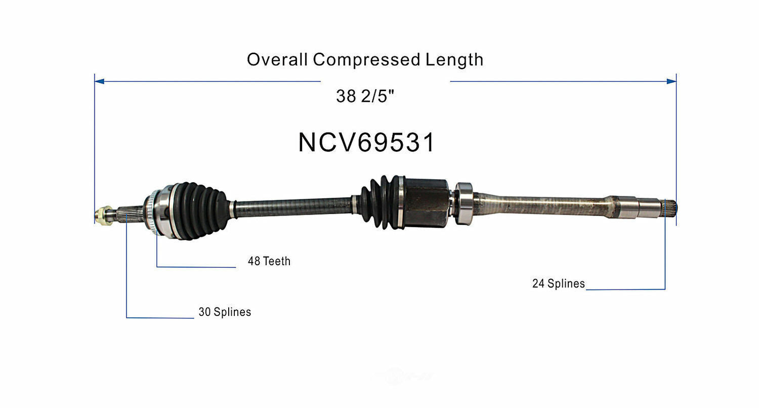 GSP North America NCV69531 CV Axle Assembly