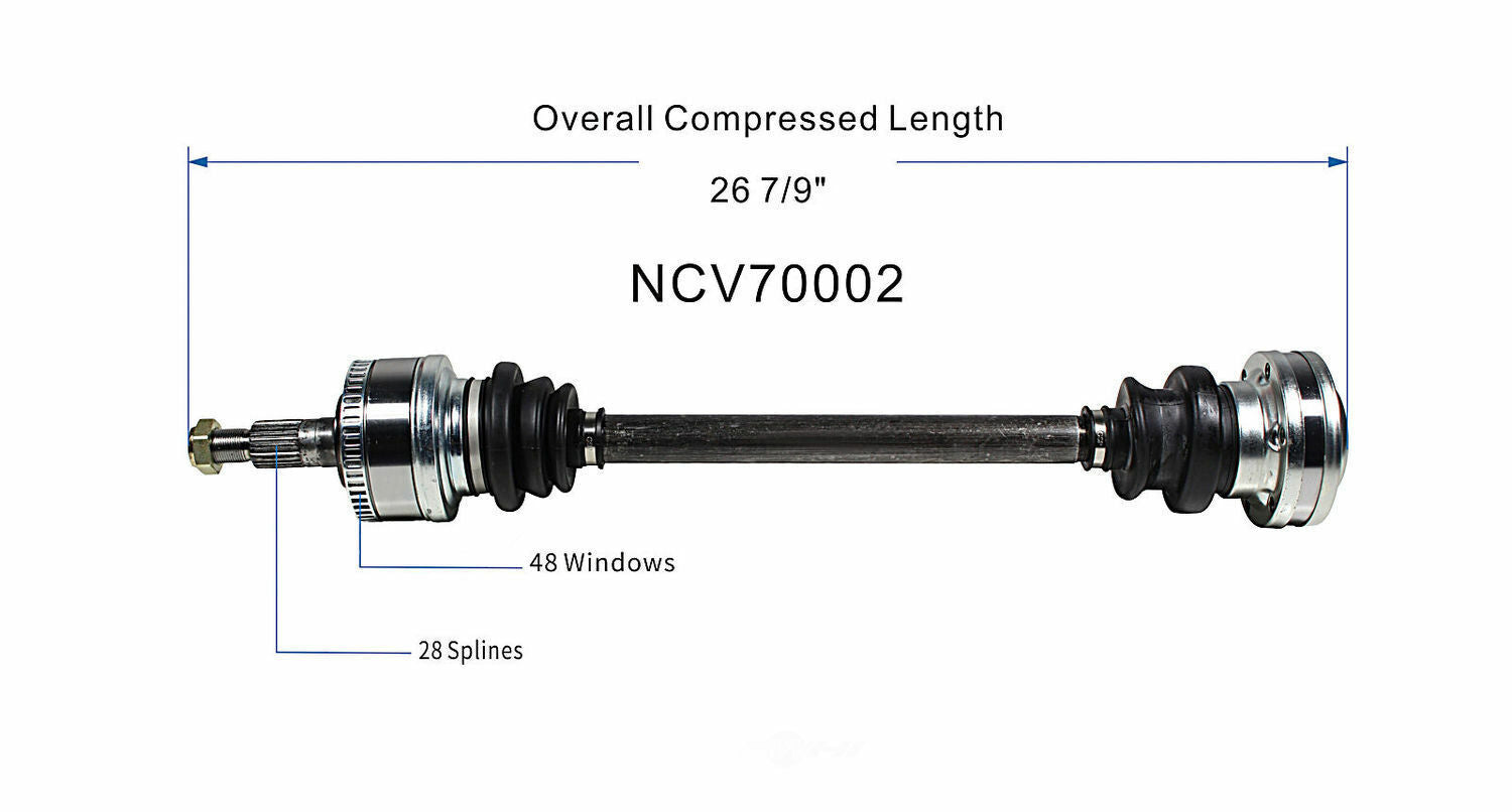 GSP North America NCV70002 CV Axle Assembly