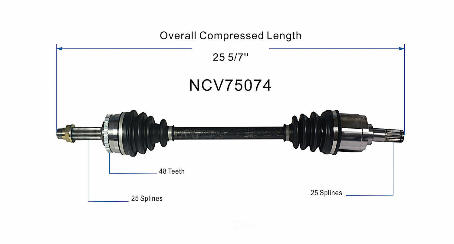 GSP North America NCV75074 CV Axle Assembly