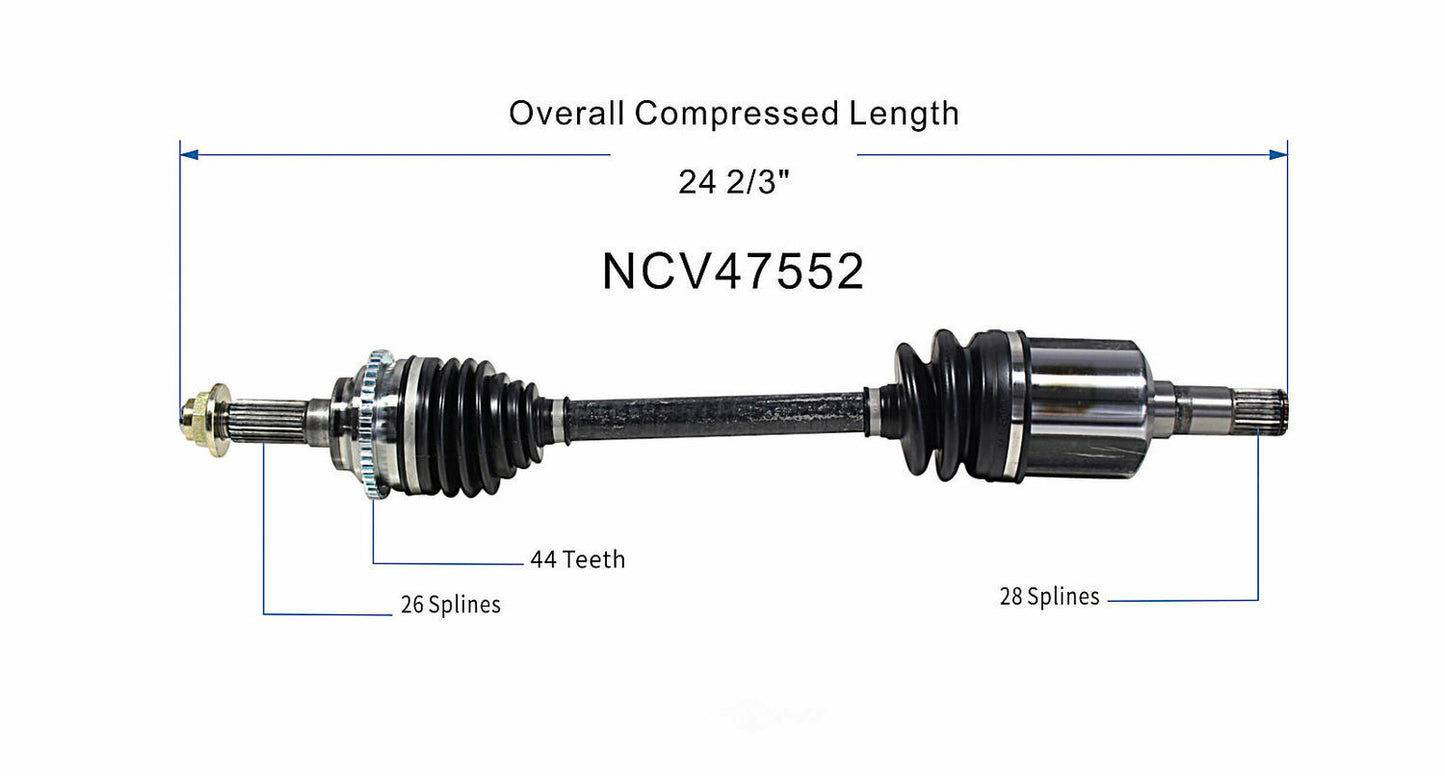 GSP North America NCV47552 CV Axle Assembly