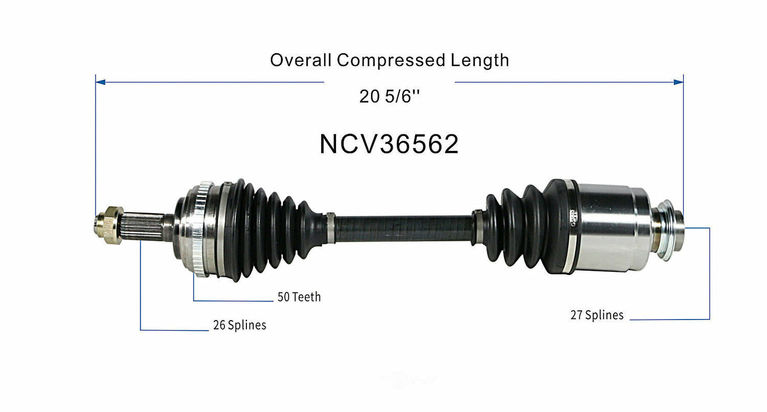 GSP North America NCV36562 CV Axle Assembly