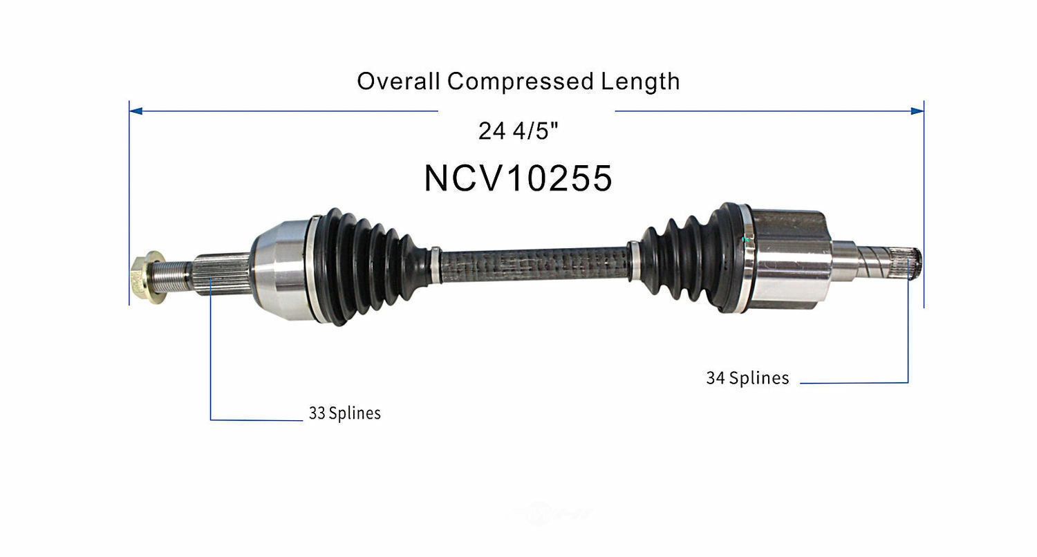 GSP North America NCV10255 CV Axle Assembly