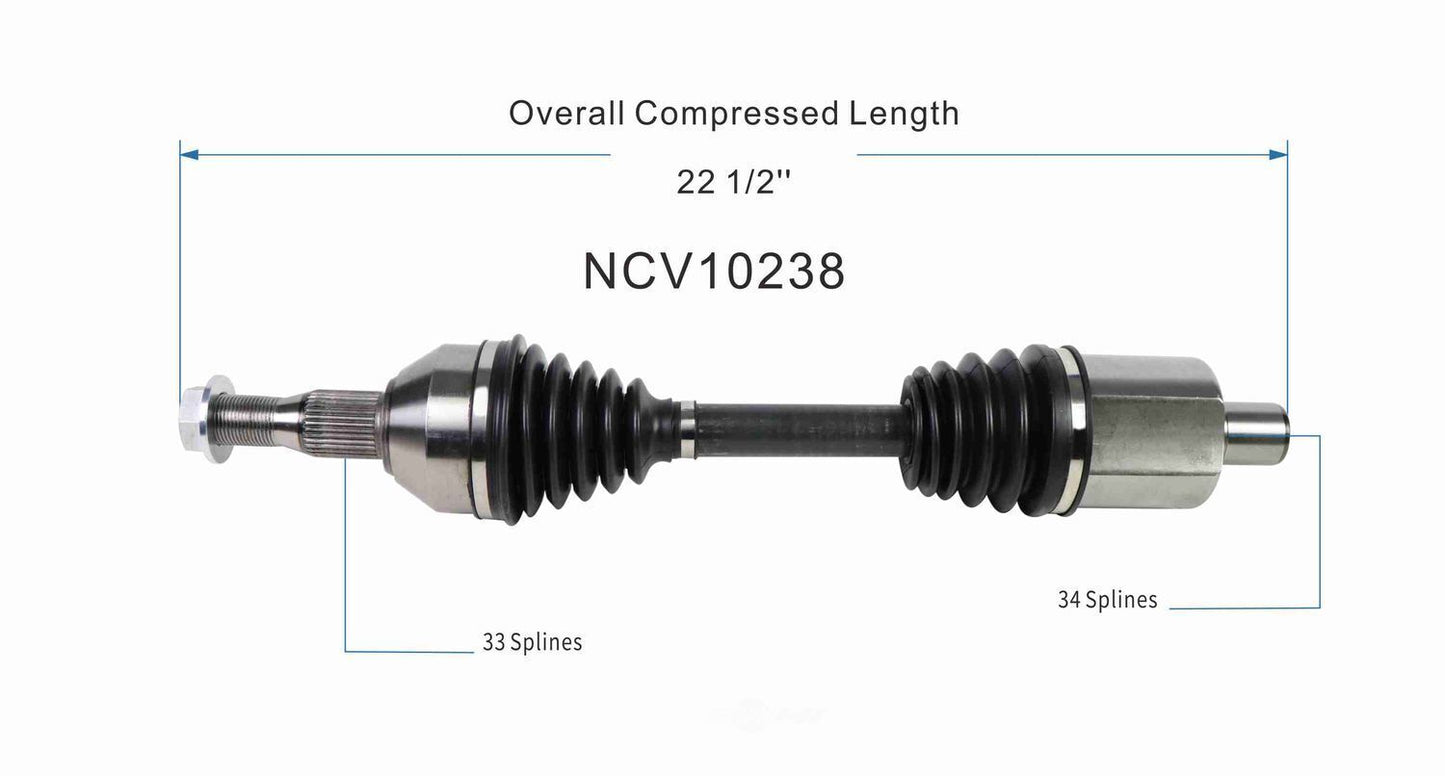 GSP North America NCV10238 CV Axle Assembly