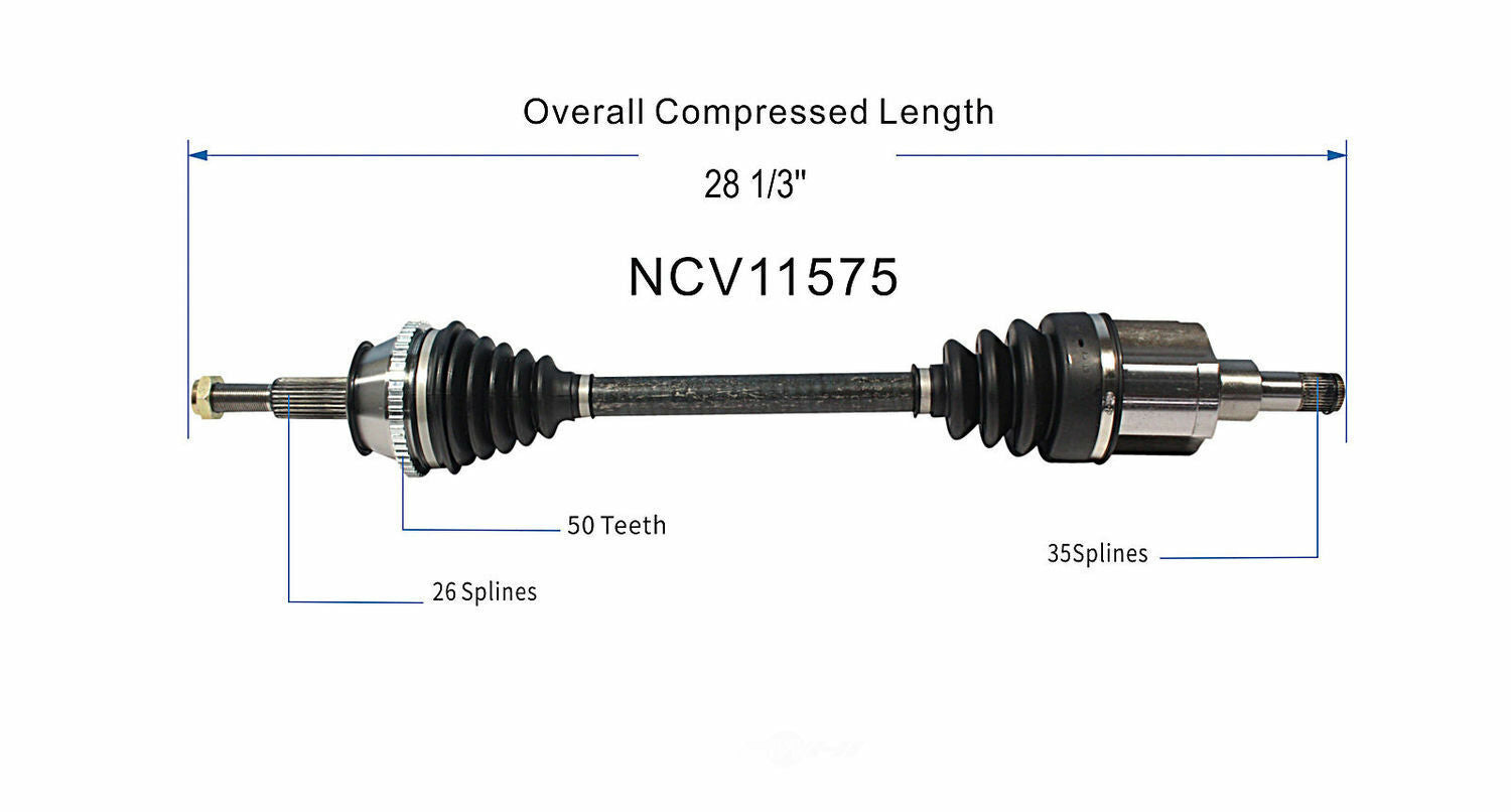 GSP North America NCV11575 CV Axle Assembly