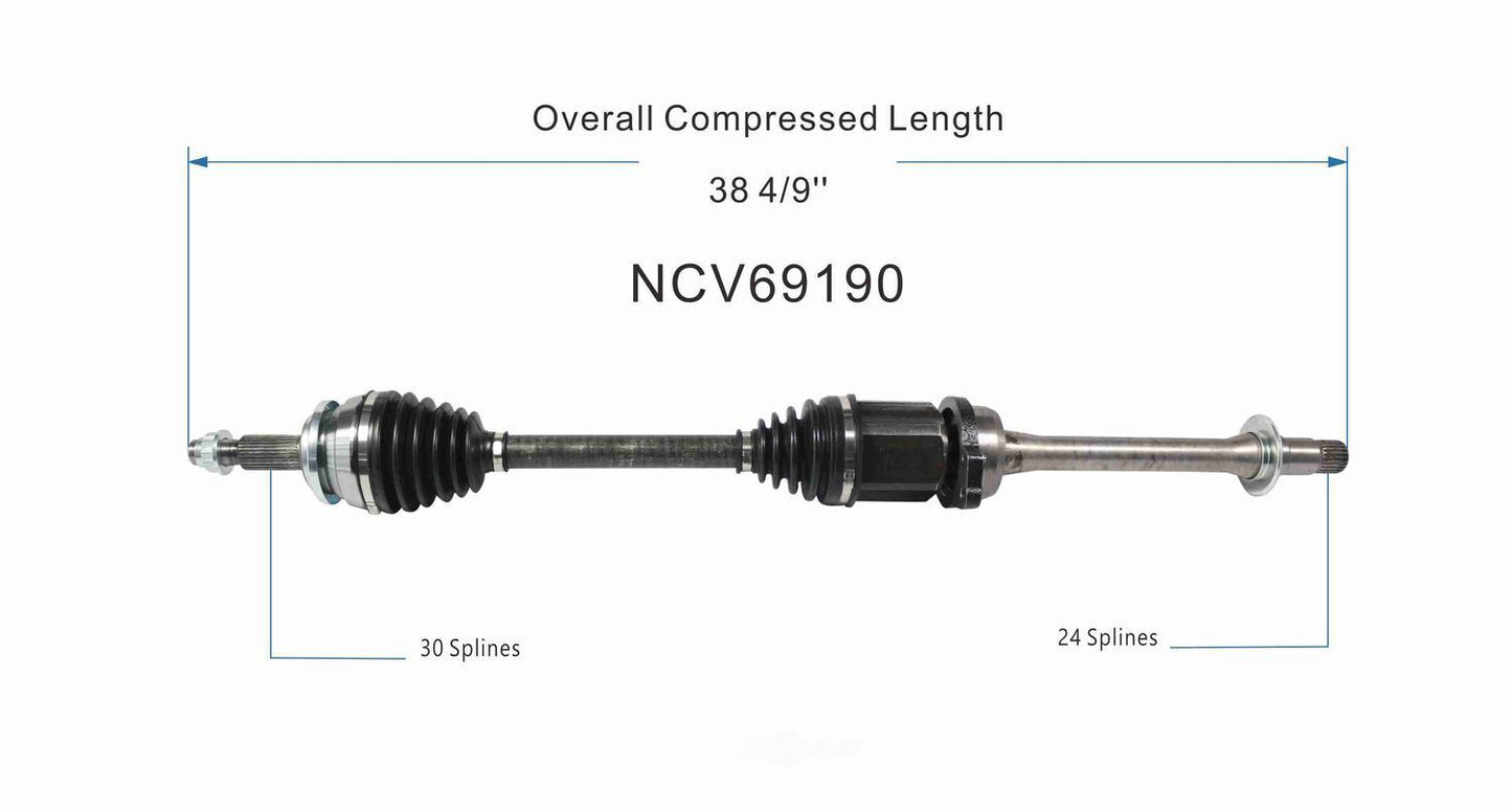 GSP North America NCV69190 CV Axle Assembly