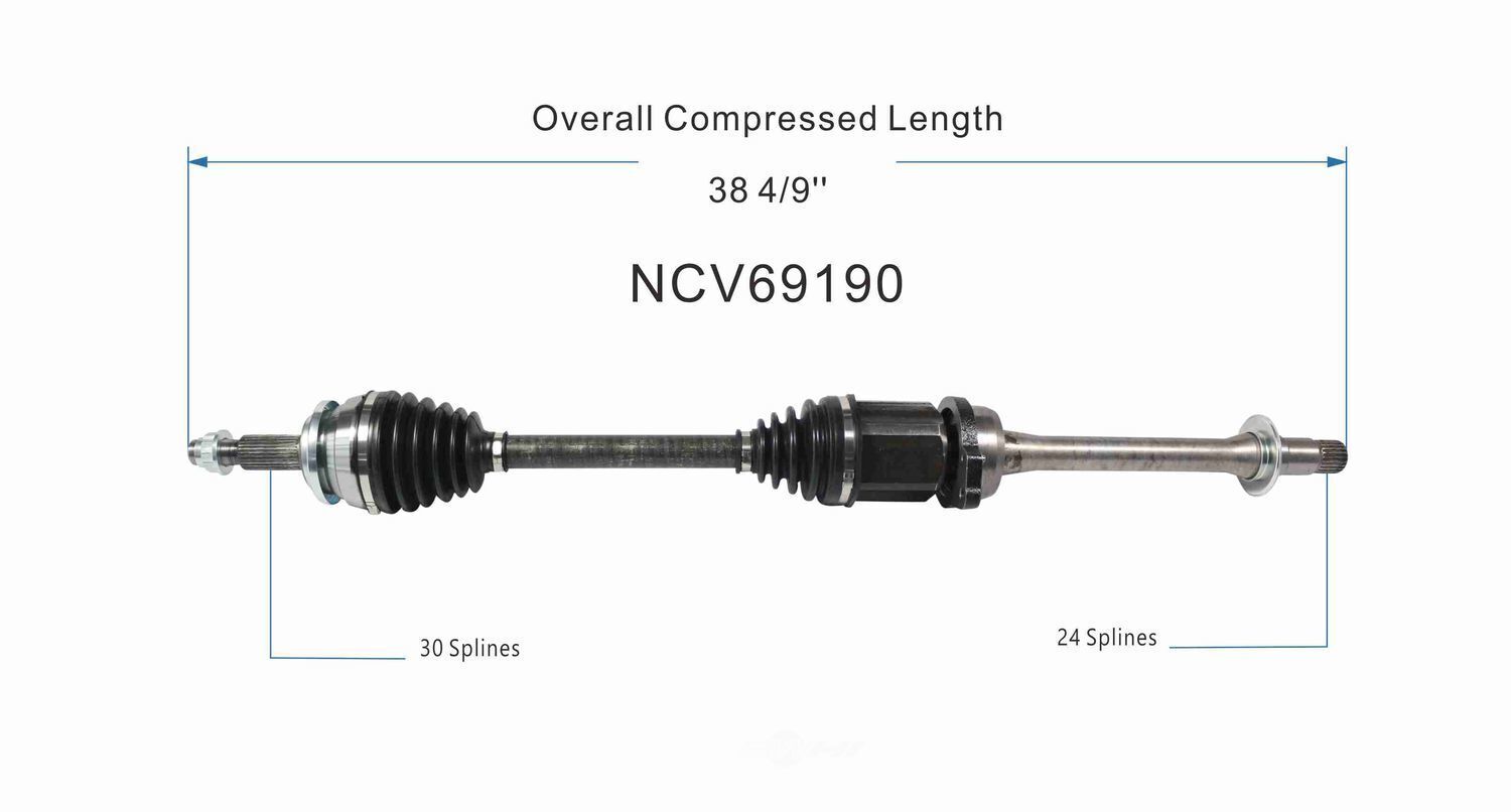 GSP North America NCV69190 CV Axle Assembly