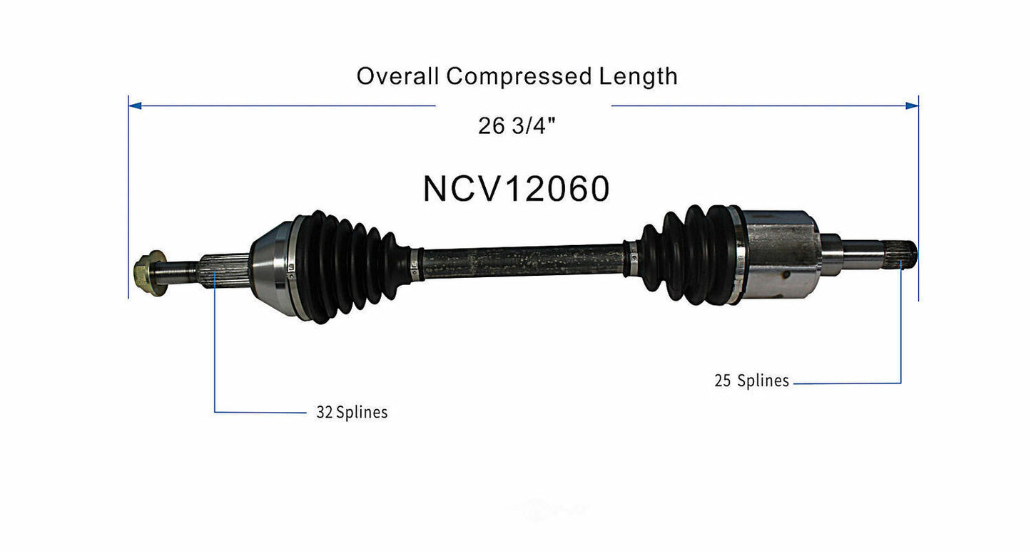 GSP North America NCV12060 CV Axle Assembly