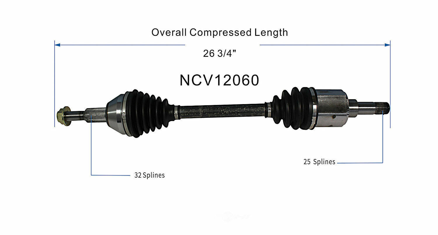 GSP North America NCV12060 CV Axle Assembly