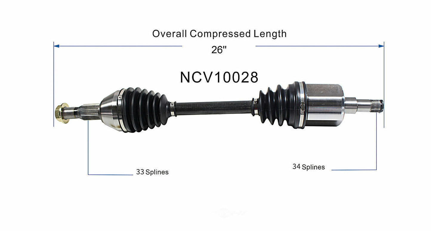 GSP North America NCV10028 CV Axle Assembly