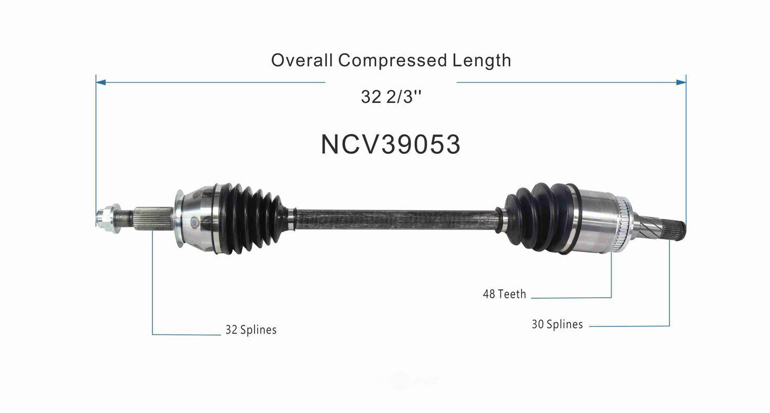 GSP North America NCV39053 CV Axle Assembly