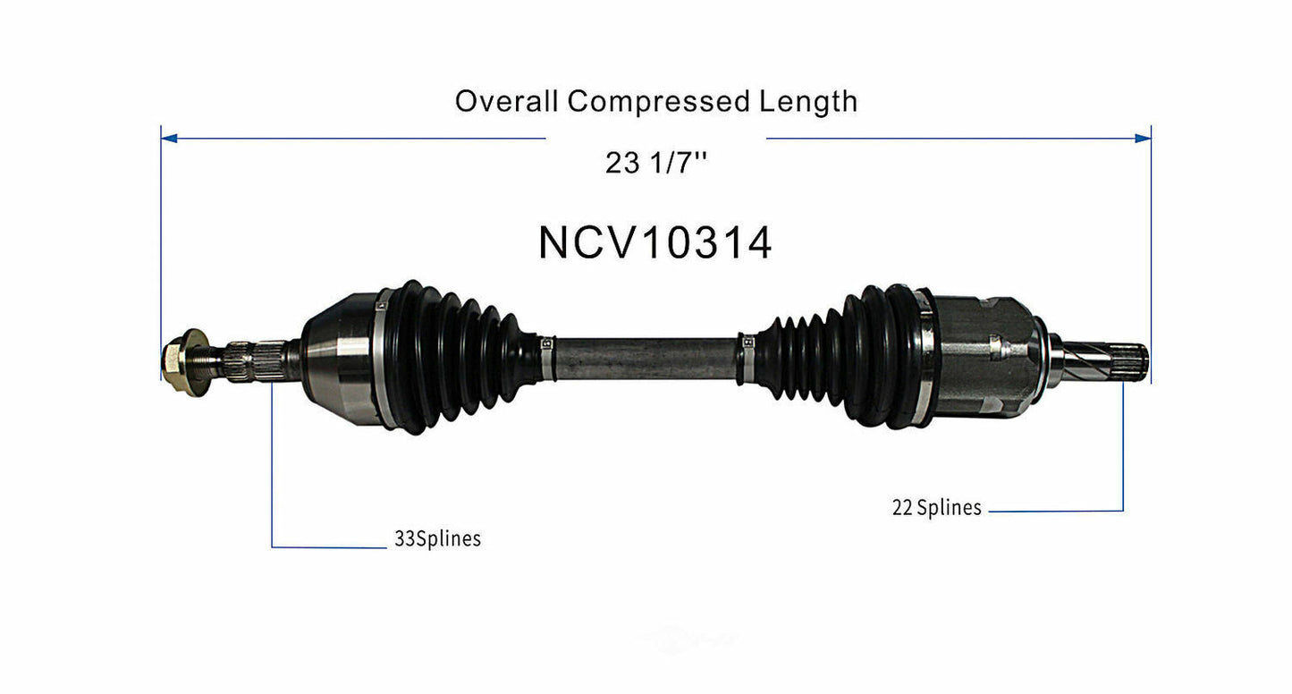 GSP North America NCV10314 CV Axle Assembly