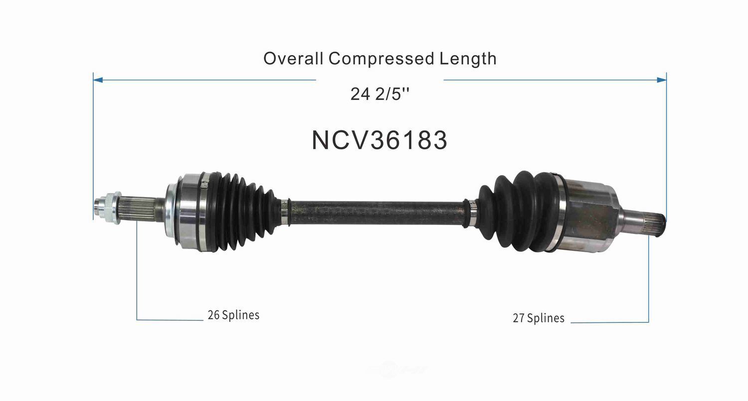 GSP North America NCV36183 CV Axle Assembly