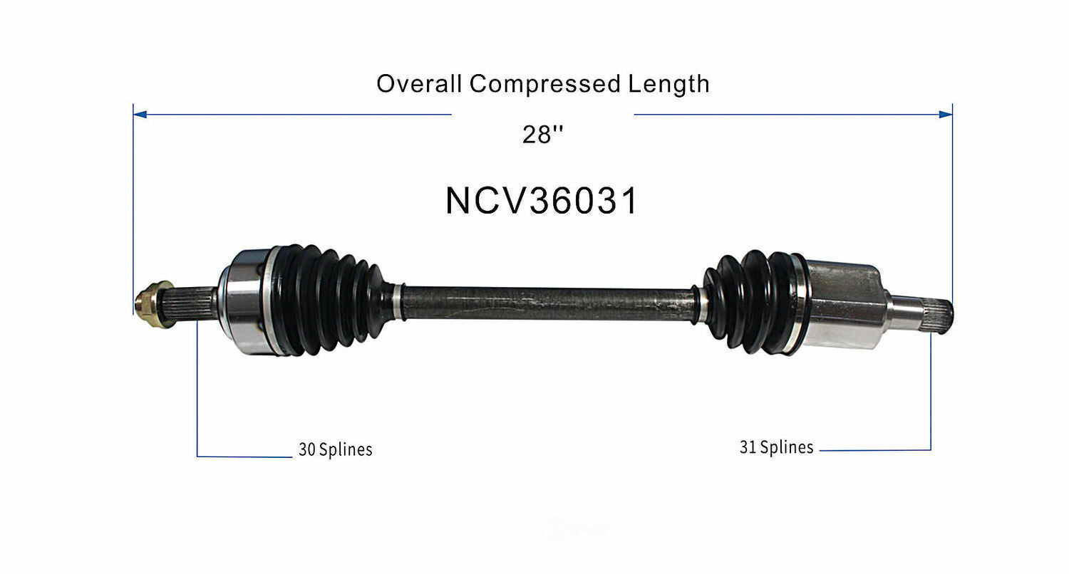 GSP North America NCV36031 CV Axle Assembly