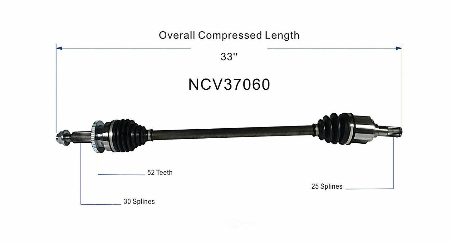 GSP North America NCV37060 CV Axle Assembly