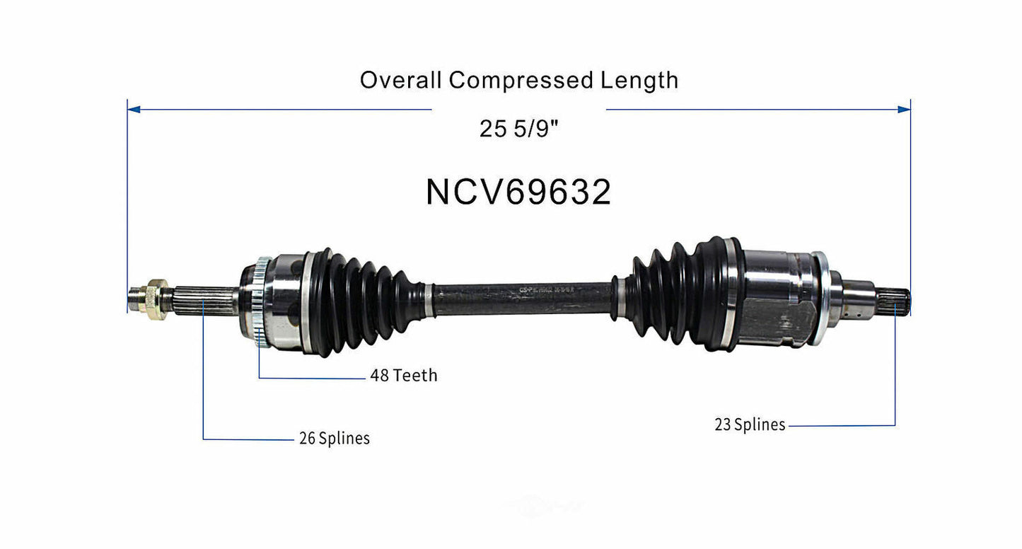 GSP North America NCV69632 CV Axle Assembly