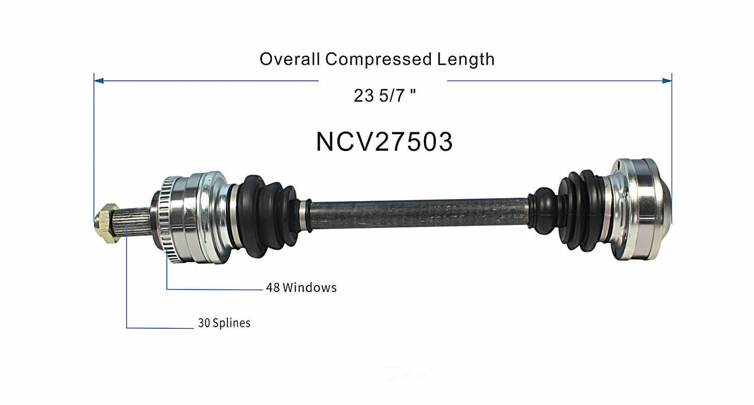 GSP North America NCV27503 CV Axle Assembly