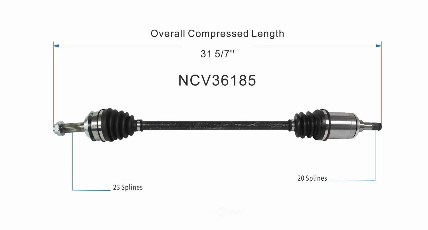 GSP North America NCV36185 CV Axle Assembly