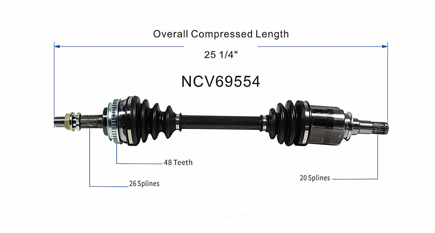 GSP North America NCV69554 CV Axle Assembly