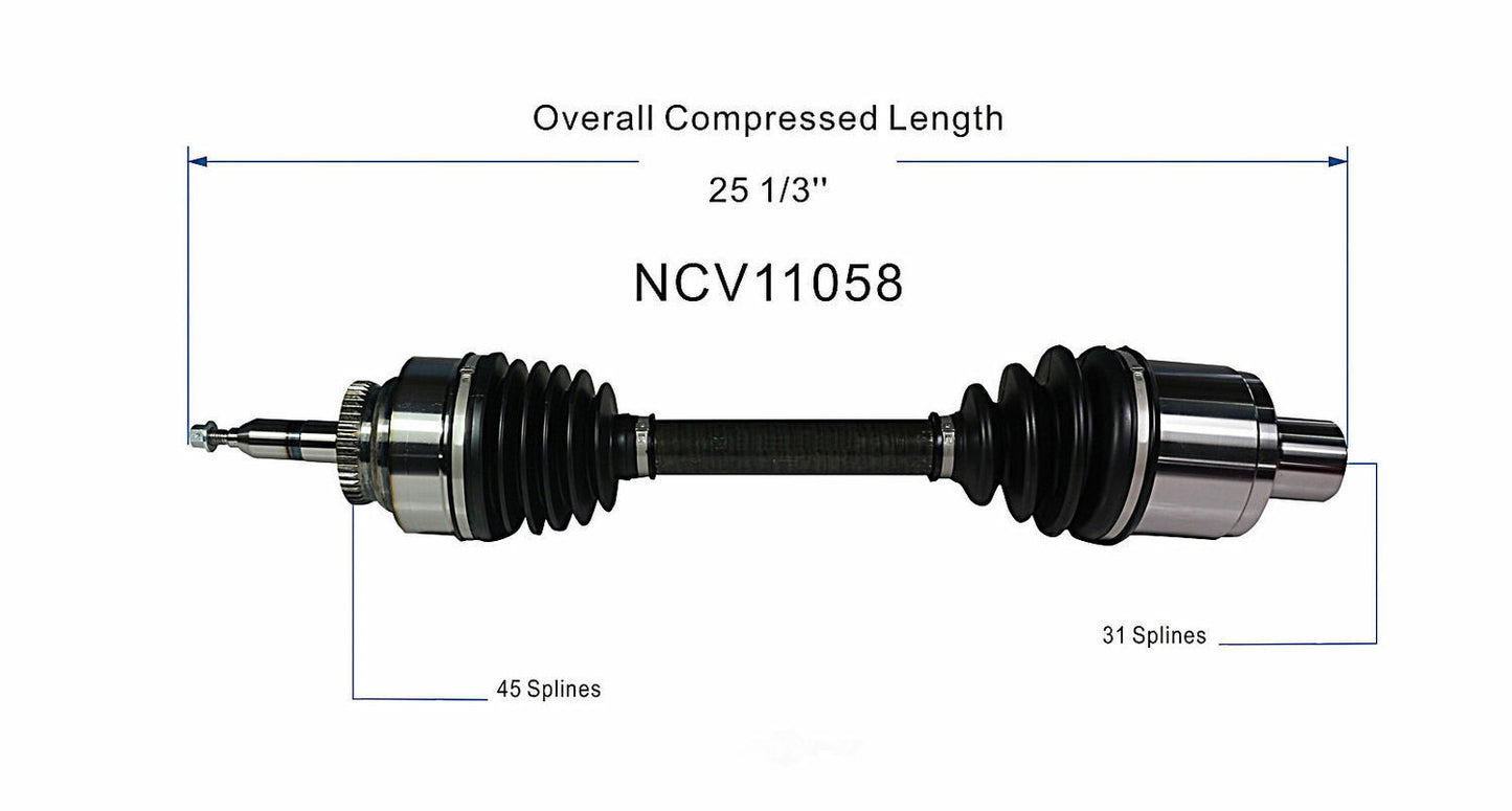 GSP North America NCV11058 CV Axle Assembly