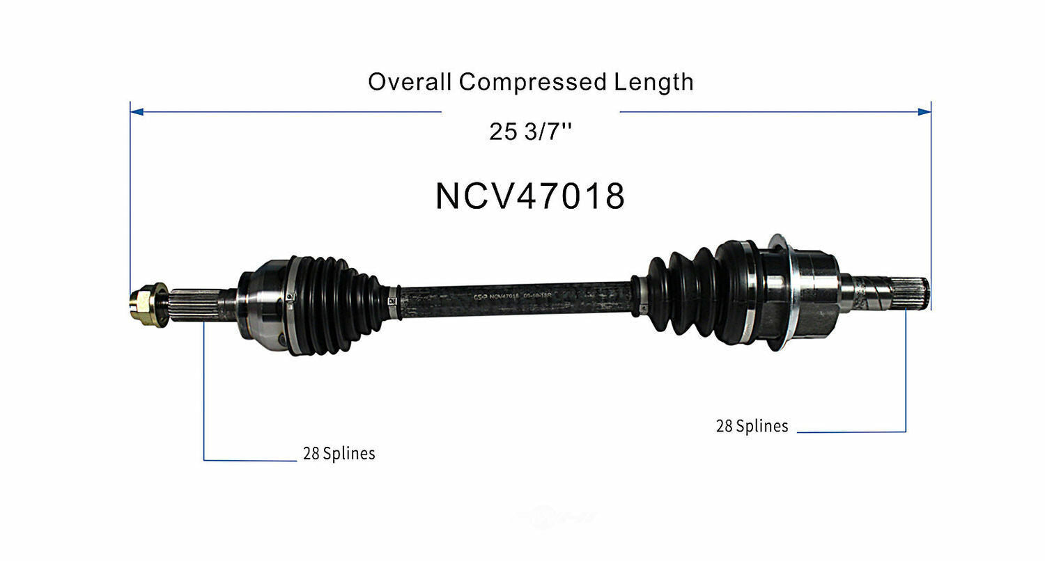 GSP North America NCV47018 CV Axle Assembly