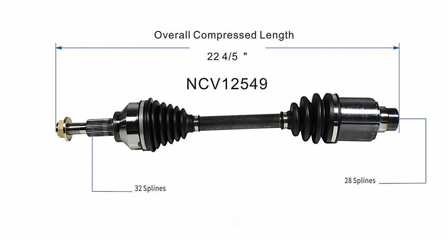GSP North America NCV12549 CV Axle Assembly