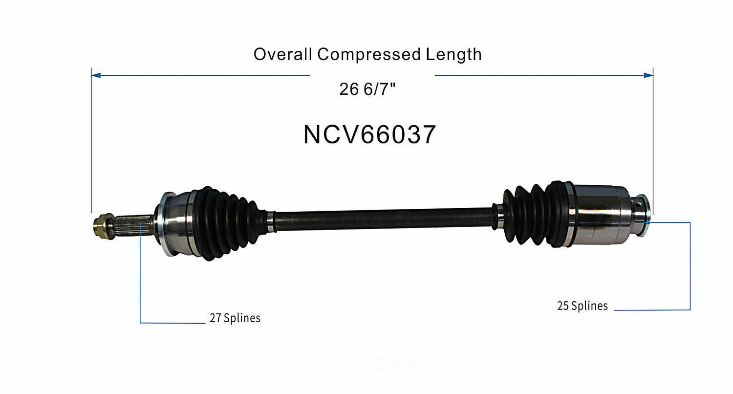 GSP North America NCV66037 CV Axle Assembly