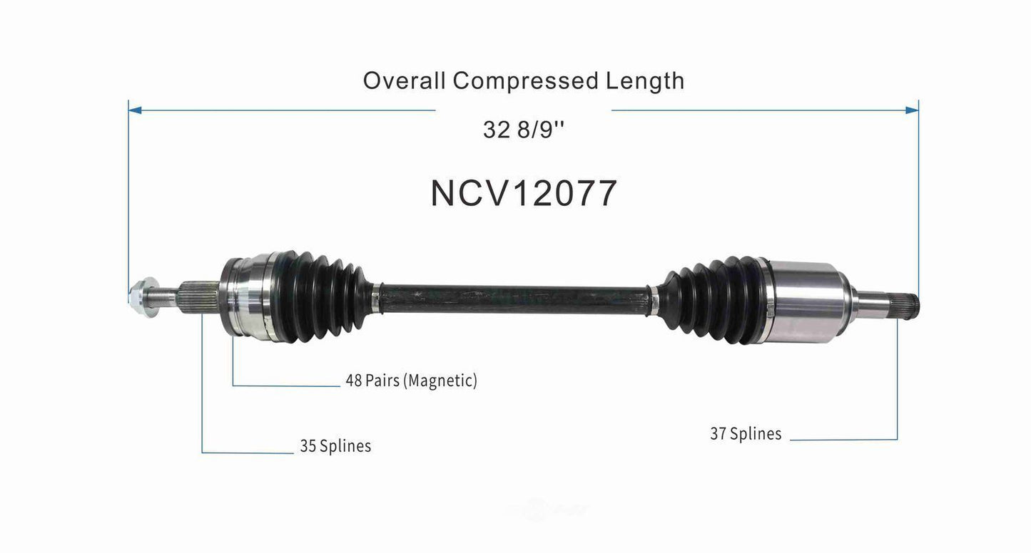 GSP North America NCV12077 CV Axle Assembly