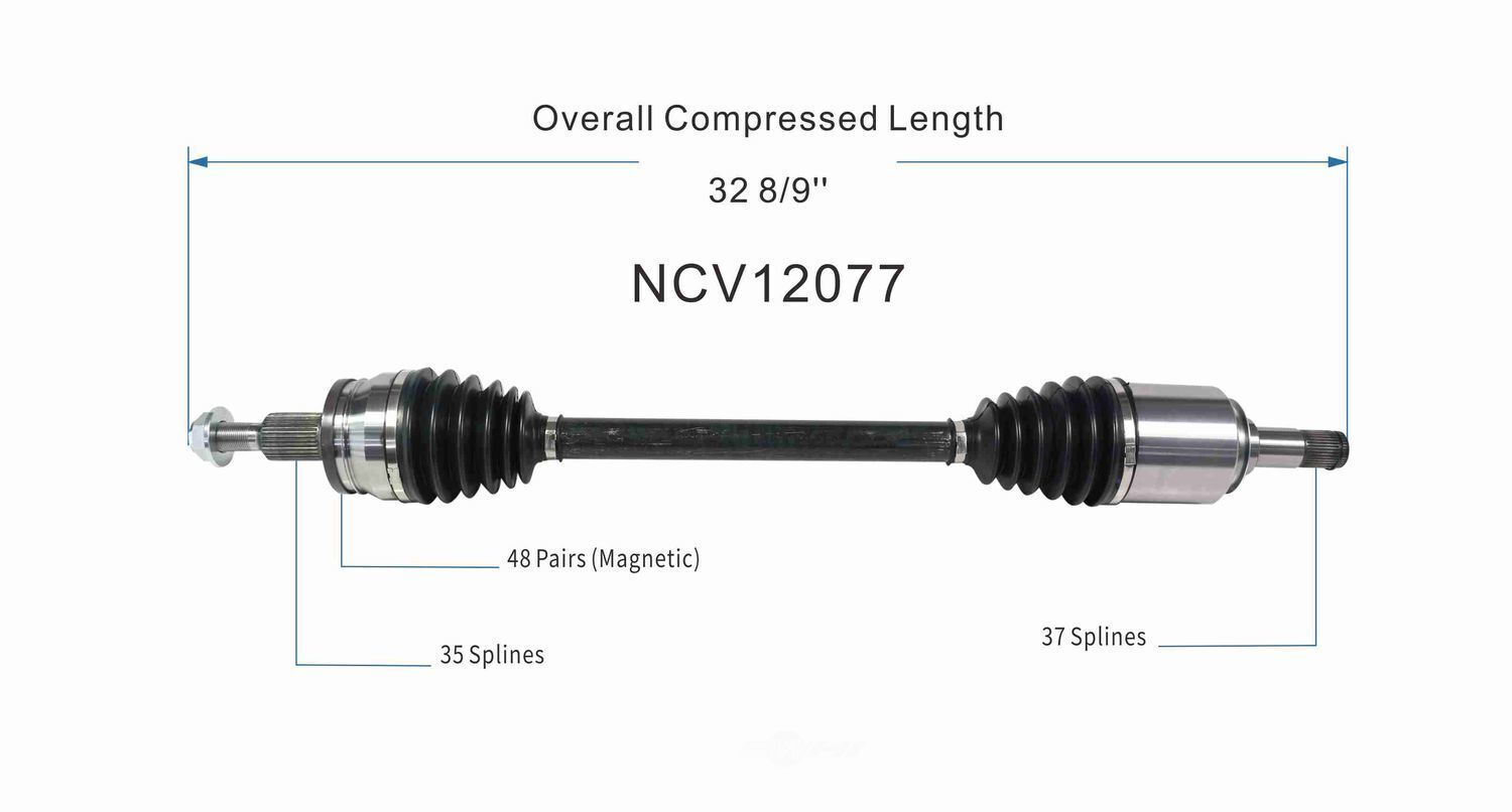 GSP North America NCV12077 CV Axle Assembly
