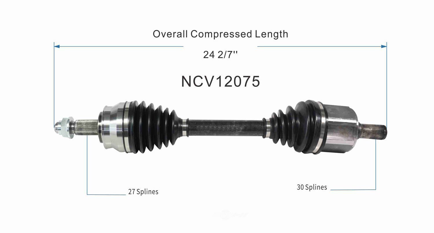 GSP North America NCV12075 CV Axle Assembly