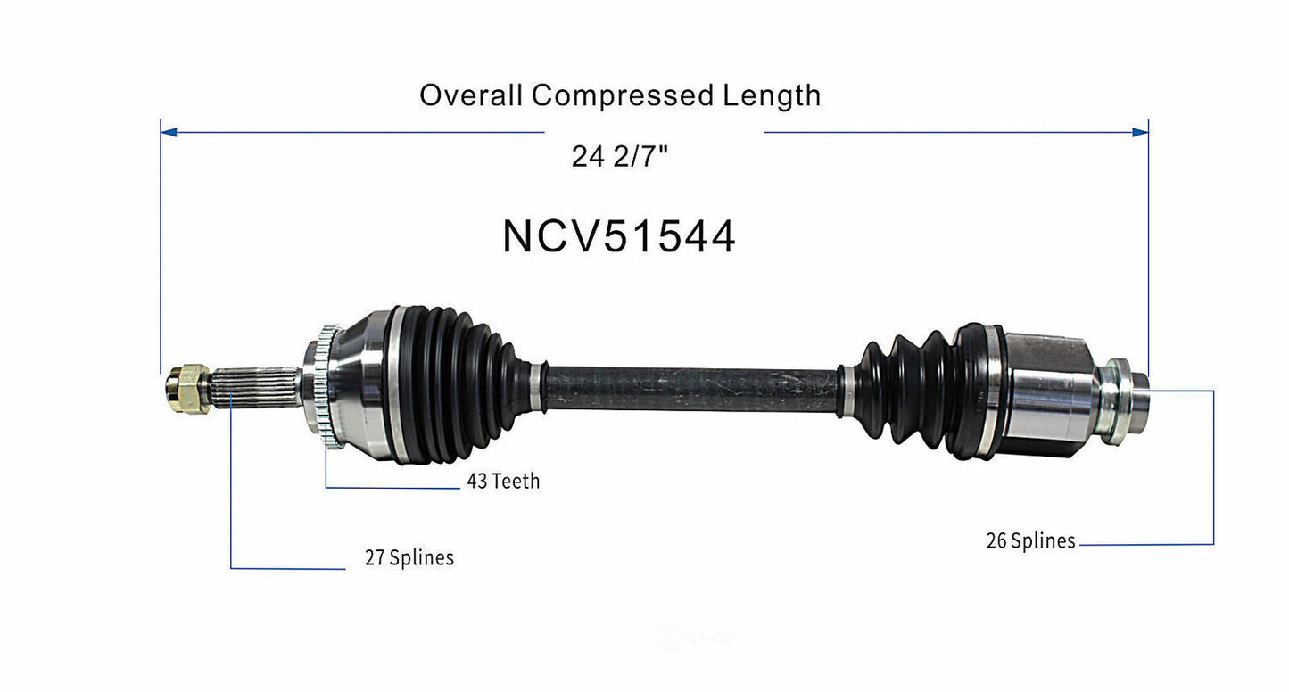 GSP North America NCV51544 CV Axle Assembly