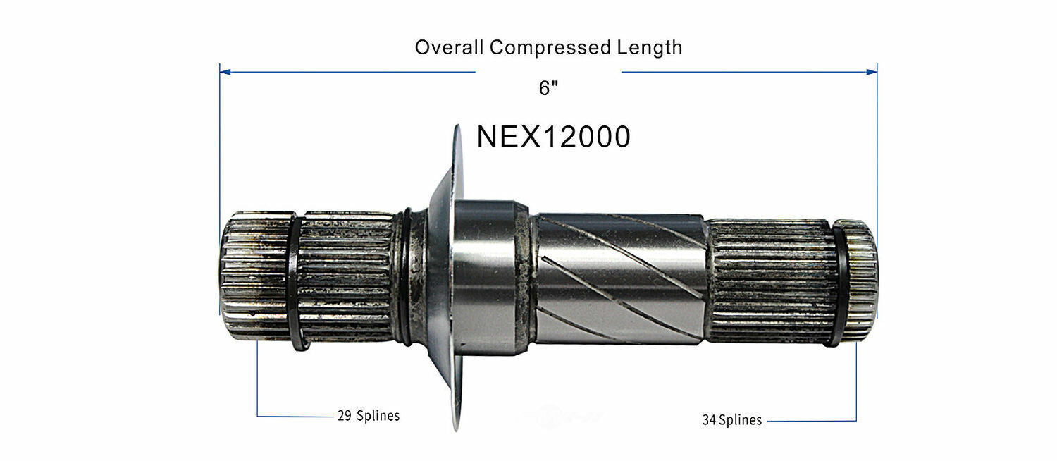 GSP North America NEX12000 CV Intermediate Shaft