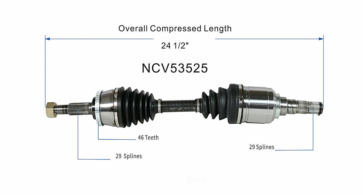 GSP North America NCV53525 CV Axle Assembly