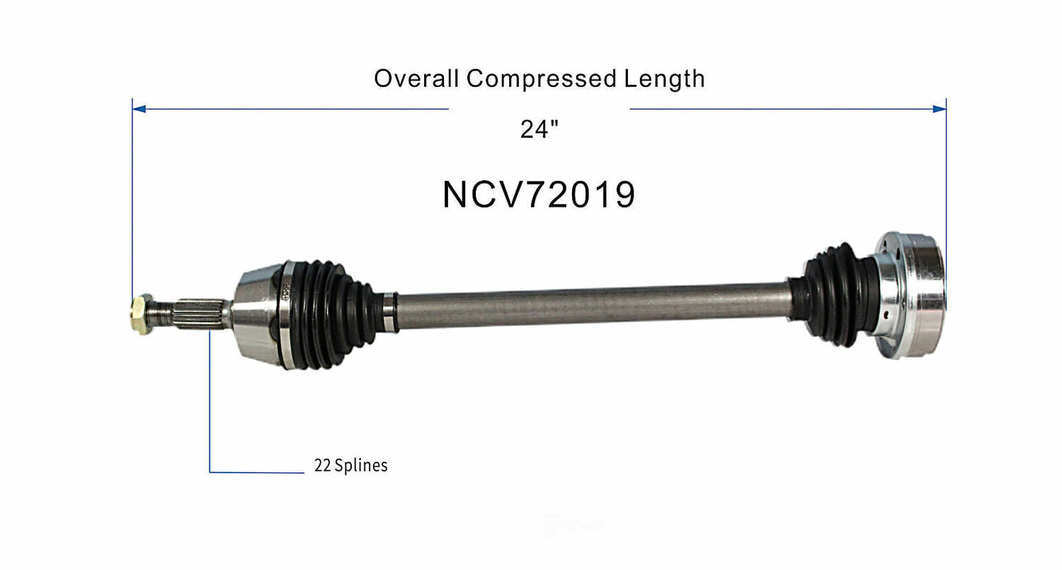 GSP North America NCV72019 CV Axle Assembly