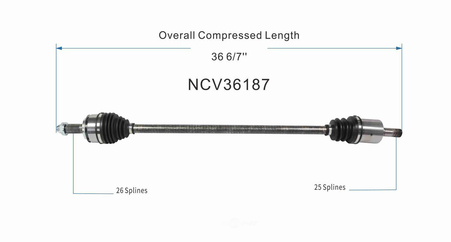GSP North America NCV36187 CV Axle Assembly