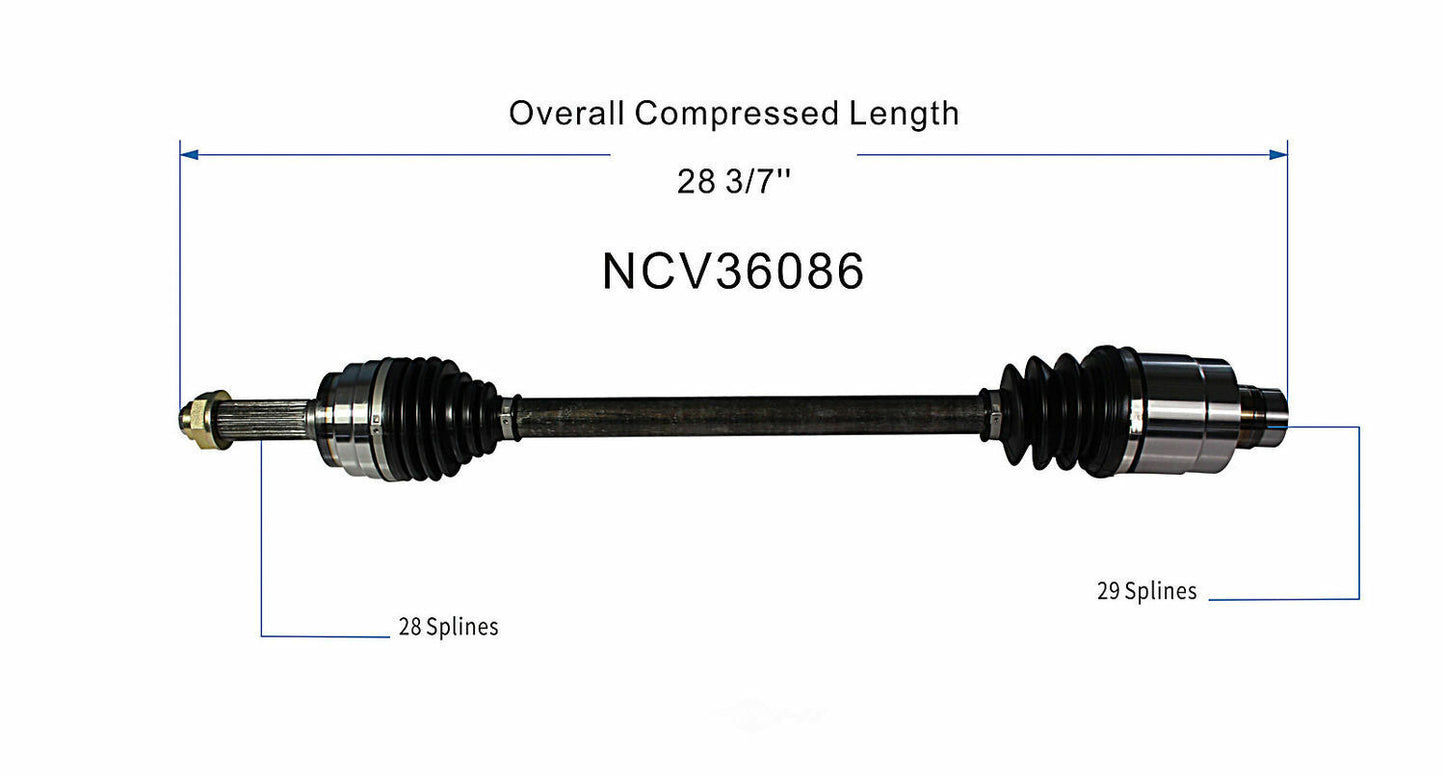 GSP North America NCV36086 CV Axle Assembly
