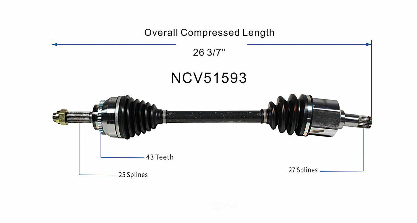 GSP North America NCV51593 CV Axle Assembly
