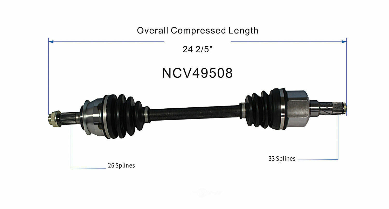 GSP North America NCV49508 CV Axle Assembly
