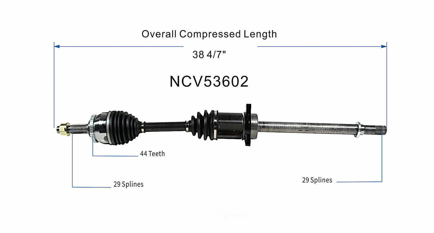 GSP North America NCV53602 CV Axle Assembly
