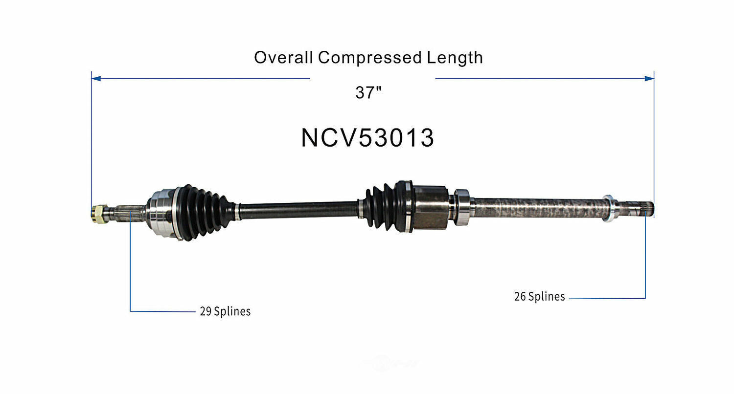 GSP North America NCV53013 CV Axle Assembly