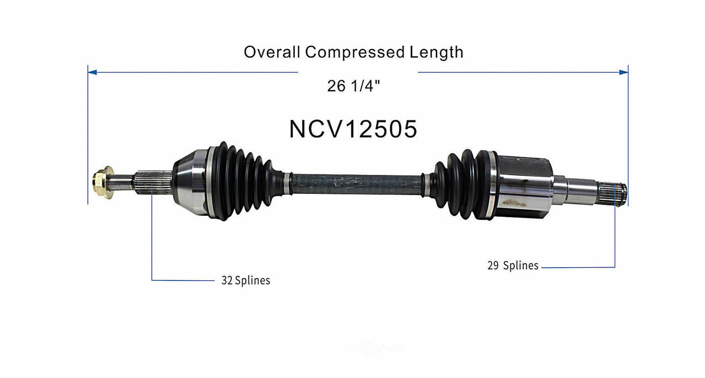 GSP North America NCV12505 CV Axle Assembly