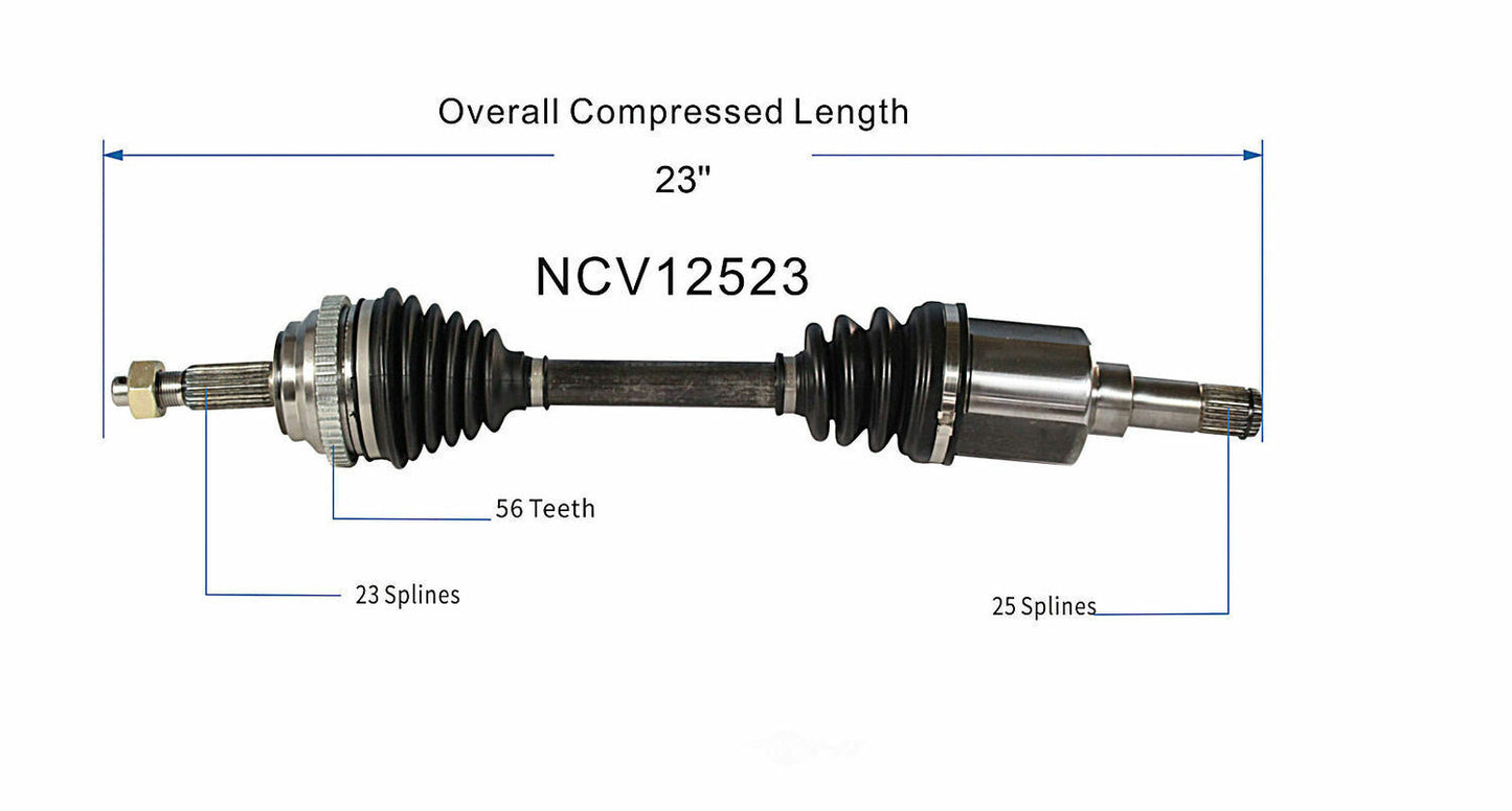 GSP North America NCV12523 CV Axle Assembly