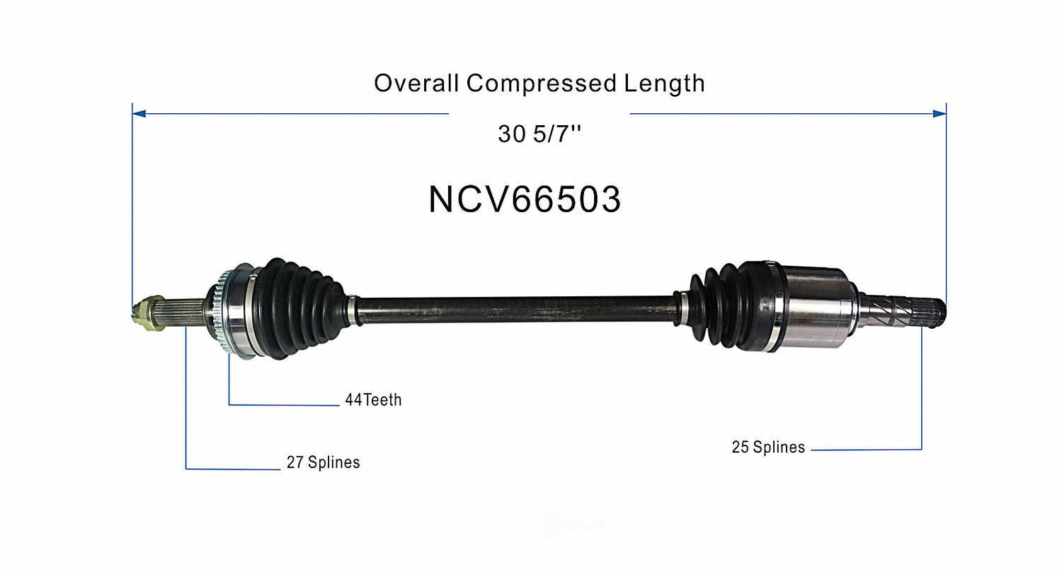 GSP North America NCV66503 CV Axle Assembly