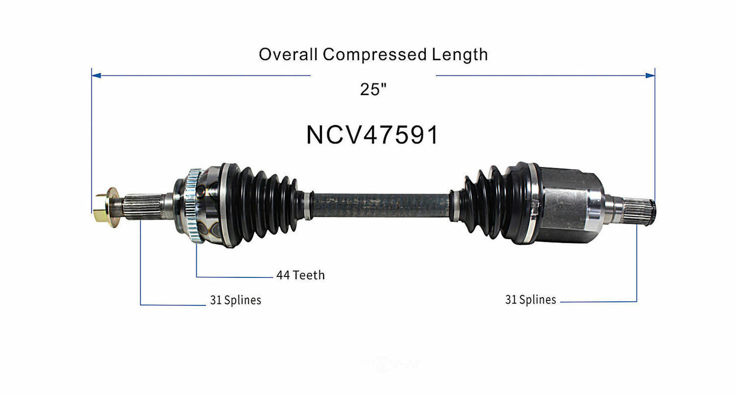 GSP North America NCV47591 CV Axle Assembly